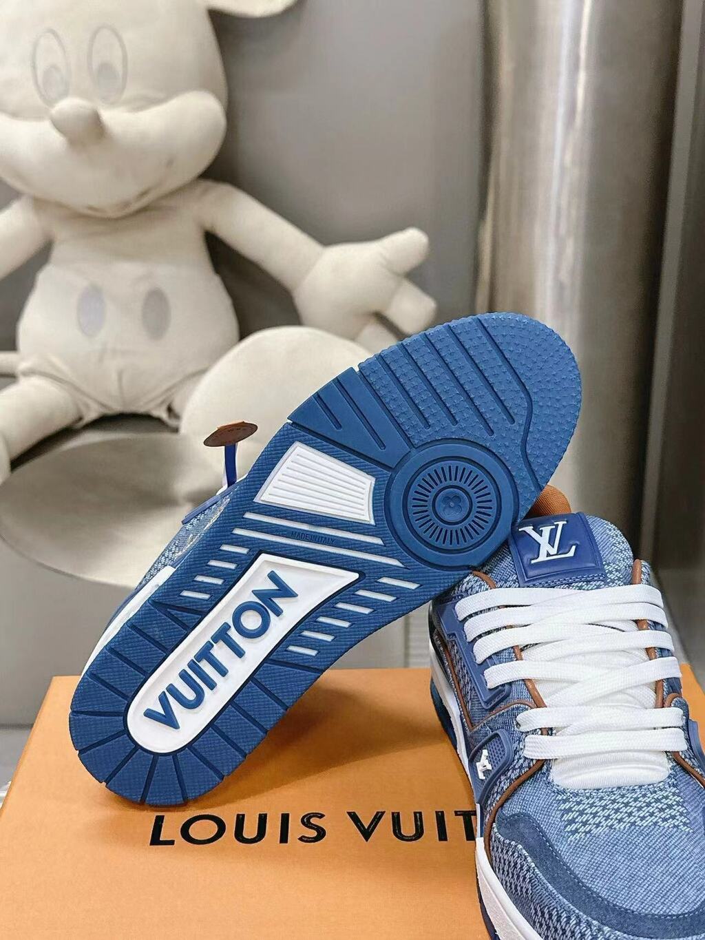 LV Trainer Blue Damier 3D Denim