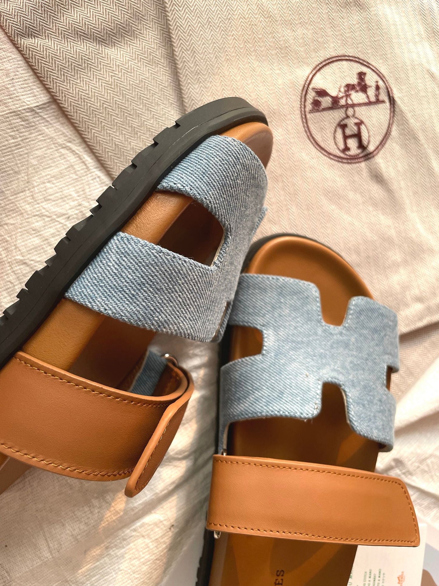 Hermes Chypre Sandal Denim