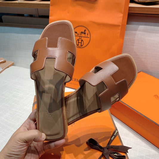 Hermes Oran Sandal Gold Box Calfskin Leather