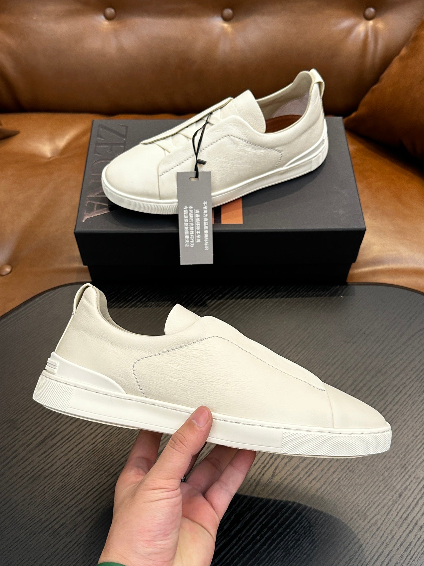 ZEGNA  Triple Stitch Sneakers