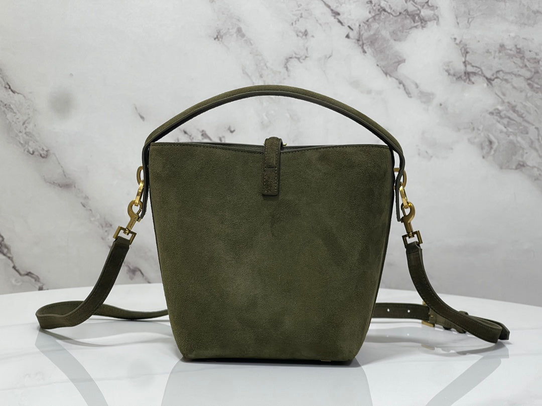 Bolsa Saint Laurent Le 37 Suede Green