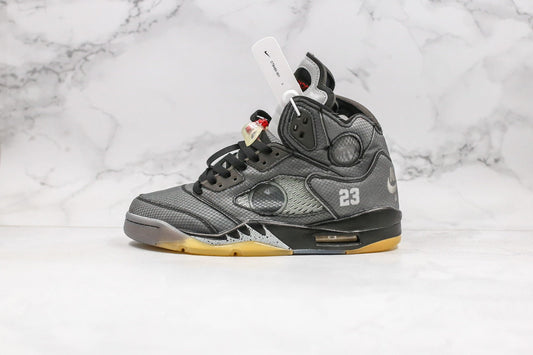 Off-White x Air Jordan 5 Black Metallic