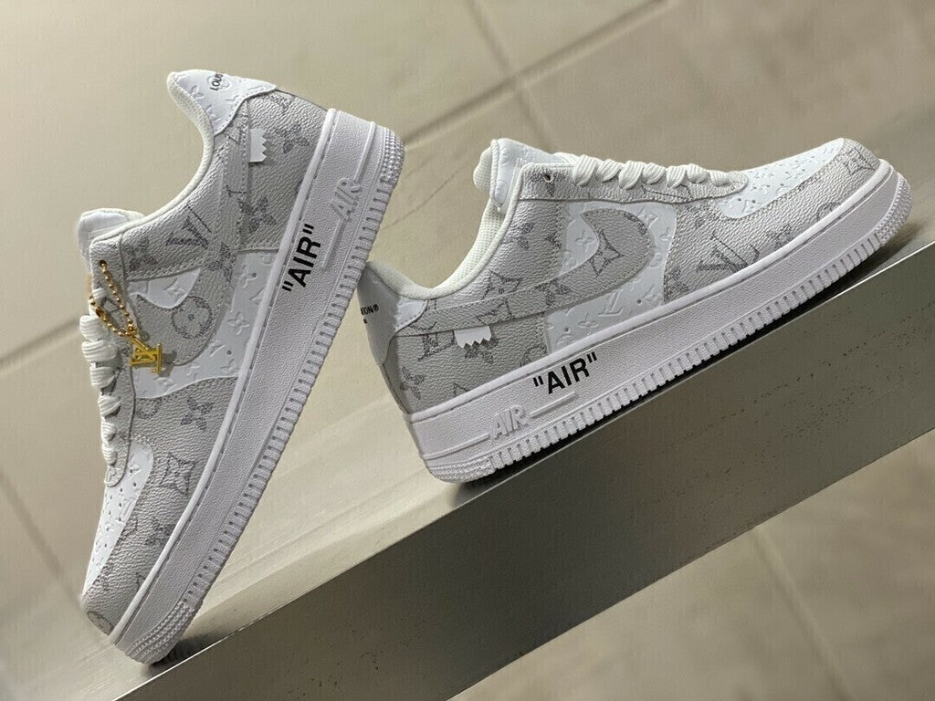 Nike Air Force 1 Low Louis Vuitton Branco Cinza