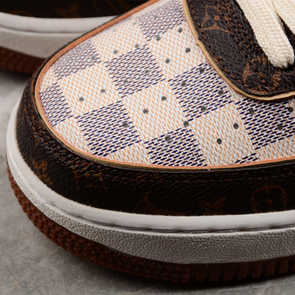 Nike Air Force 1 Low Louis Vuitton Monogram Brown Damier Azur (Acompanha Maleta)