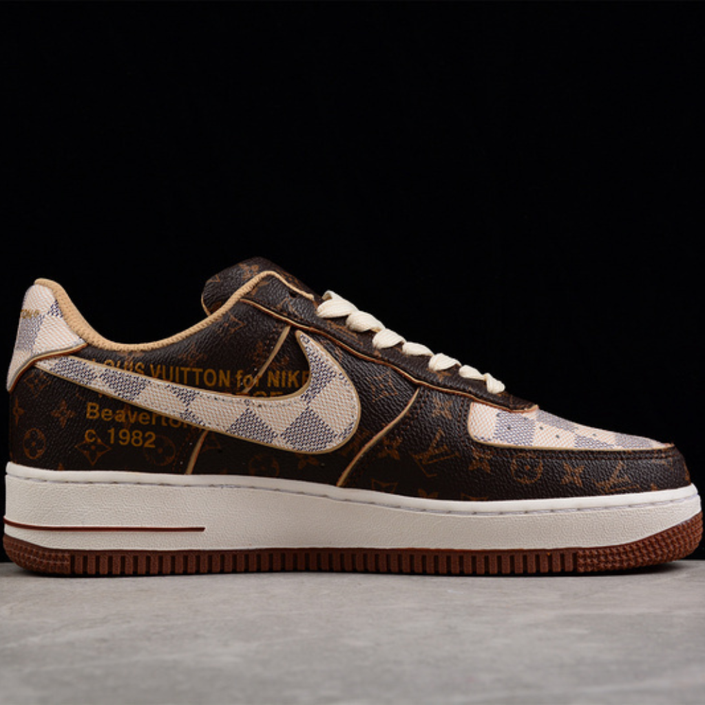 Nike Air Force 1 Low Louis Vuitton Monogram Brown Damier Azur (Acompanha Maleta)