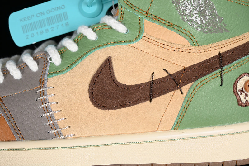 Air Jordan 1 Low Voodoo Flax and Oil Green (PRONTA ENTREGA)