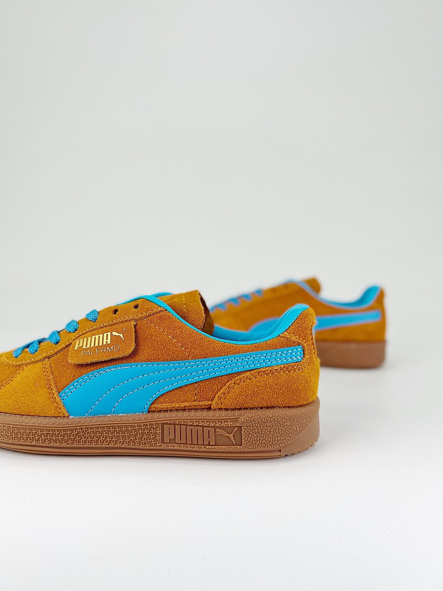 Puma Palermo Dark Cheddar Bright Aqua Orange Gold