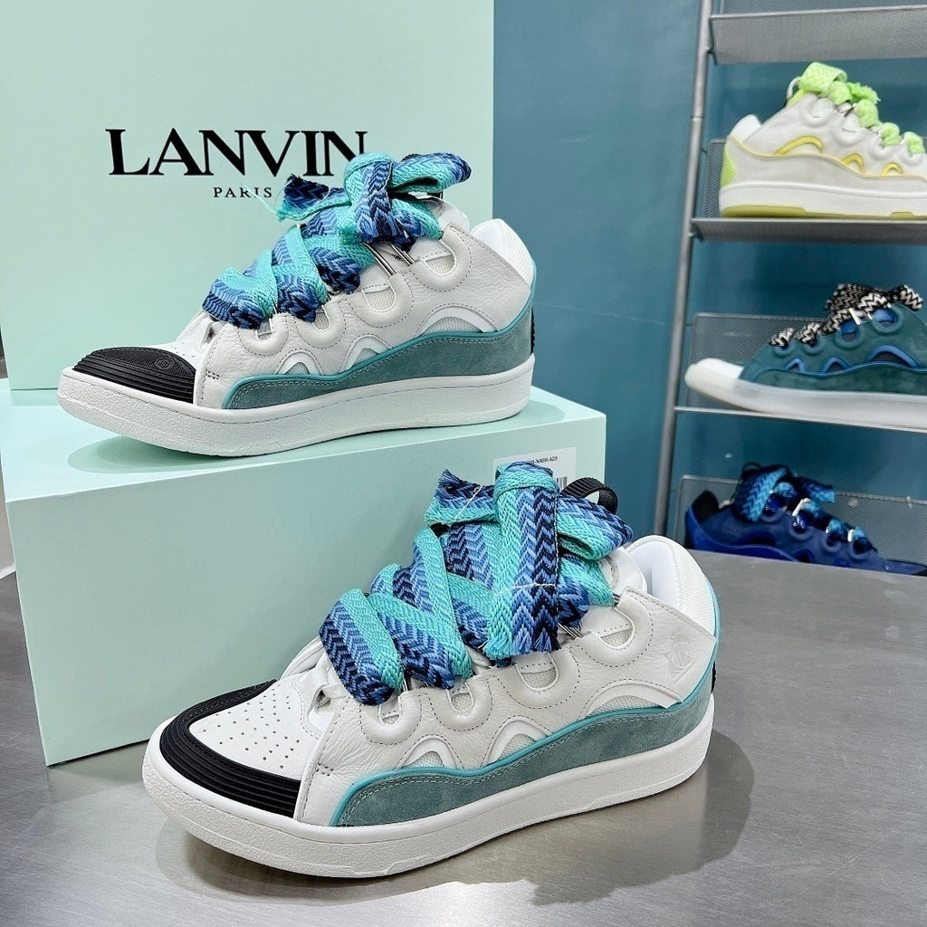 Lanvin Curb Sneaker White Blue