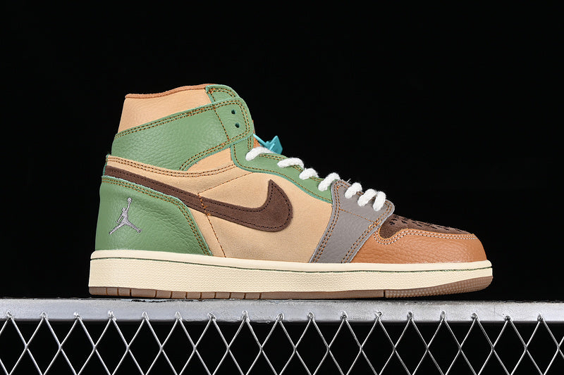 Air Jordan 1 Low Voodoo Flax and Oil Green (PRONTA ENTREGA)