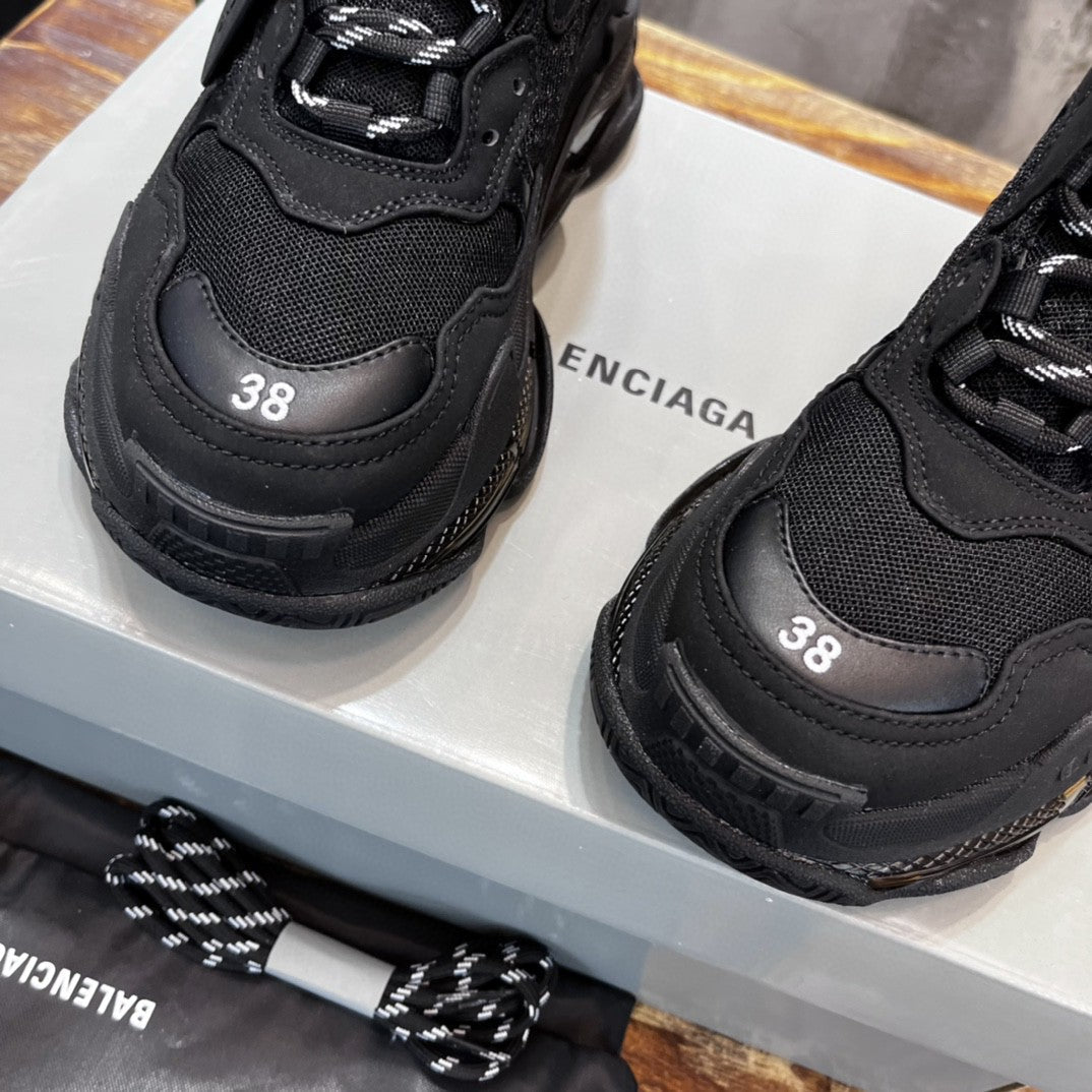 Balenciaga Triple S Black Sola transparente