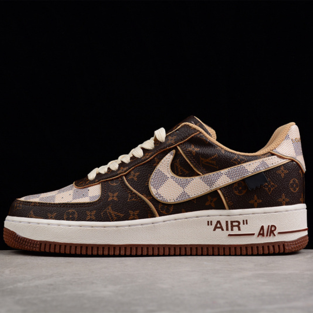 Nike Air Force 1 Low Louis Vuitton Monogram Brown Damier Azur (Acompanha Maleta)