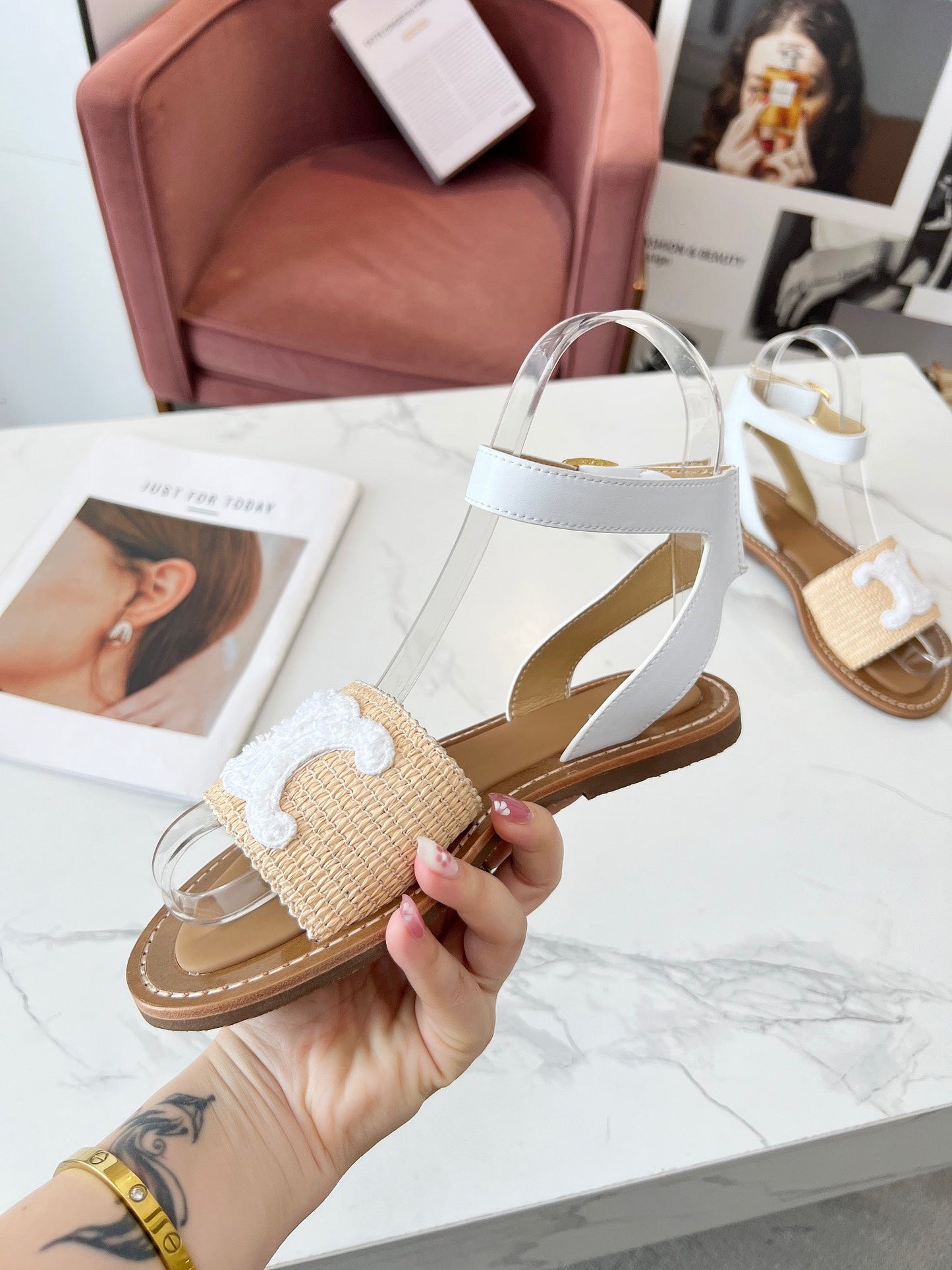 CELINE LYMPIA SANDAL MACCRAMÉ