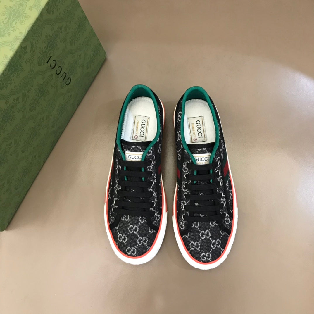 Gucci Tennis 1977 GG Logo Black Multi