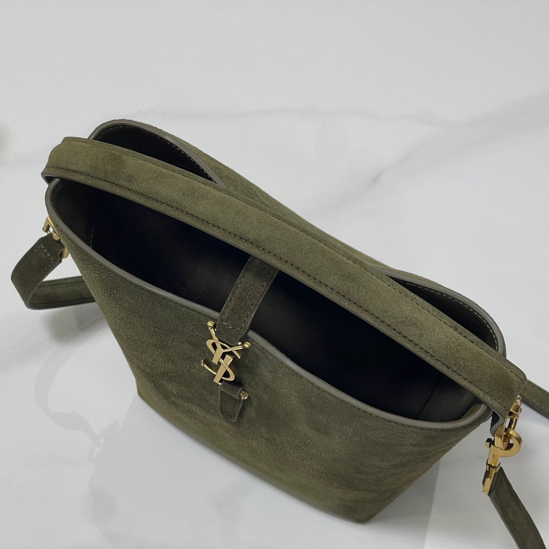 Bolsa Saint Laurent Le 37 Suede Green