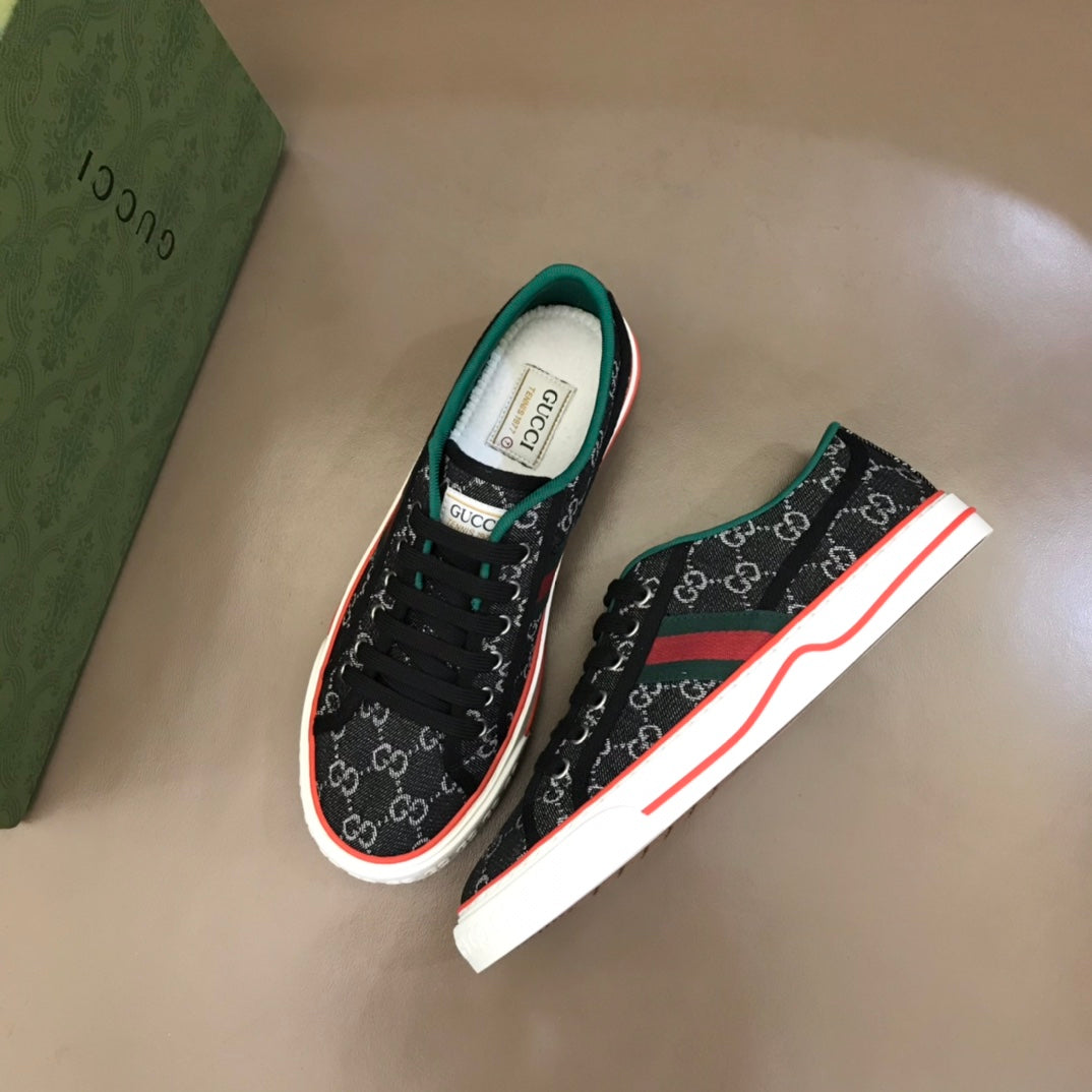 Gucci Tennis 1977 GG Logo Black Multi