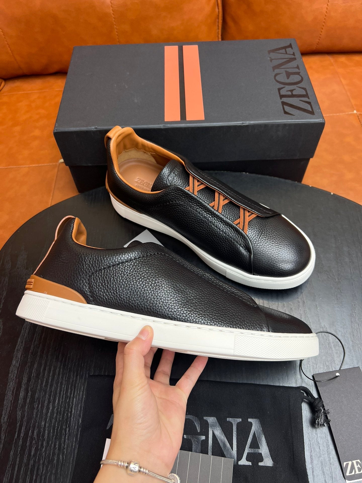 ZEGNA  Triple Stitch Sneakers