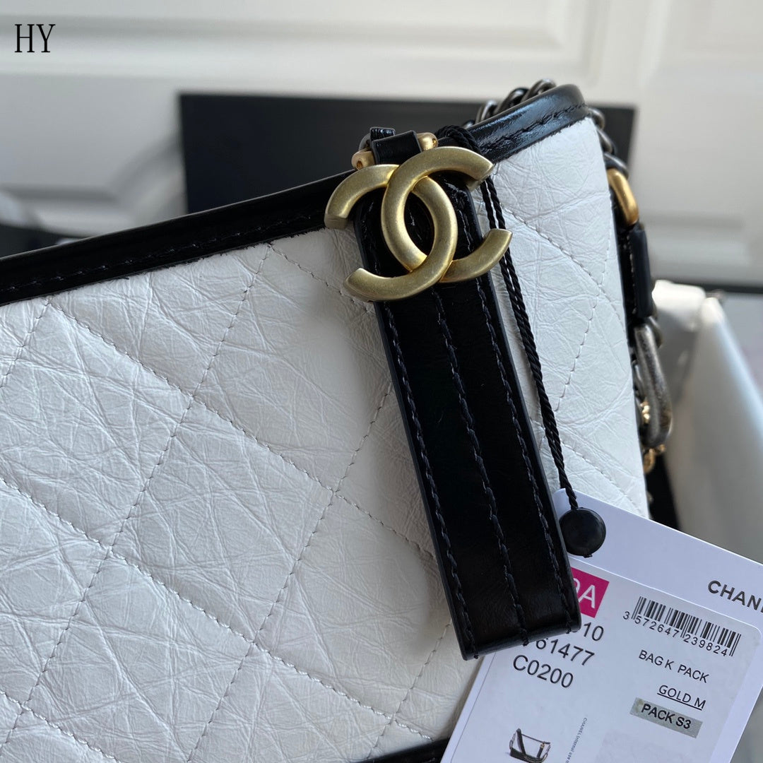 Chanel Gabrielle Hobo Bag Small Black/White