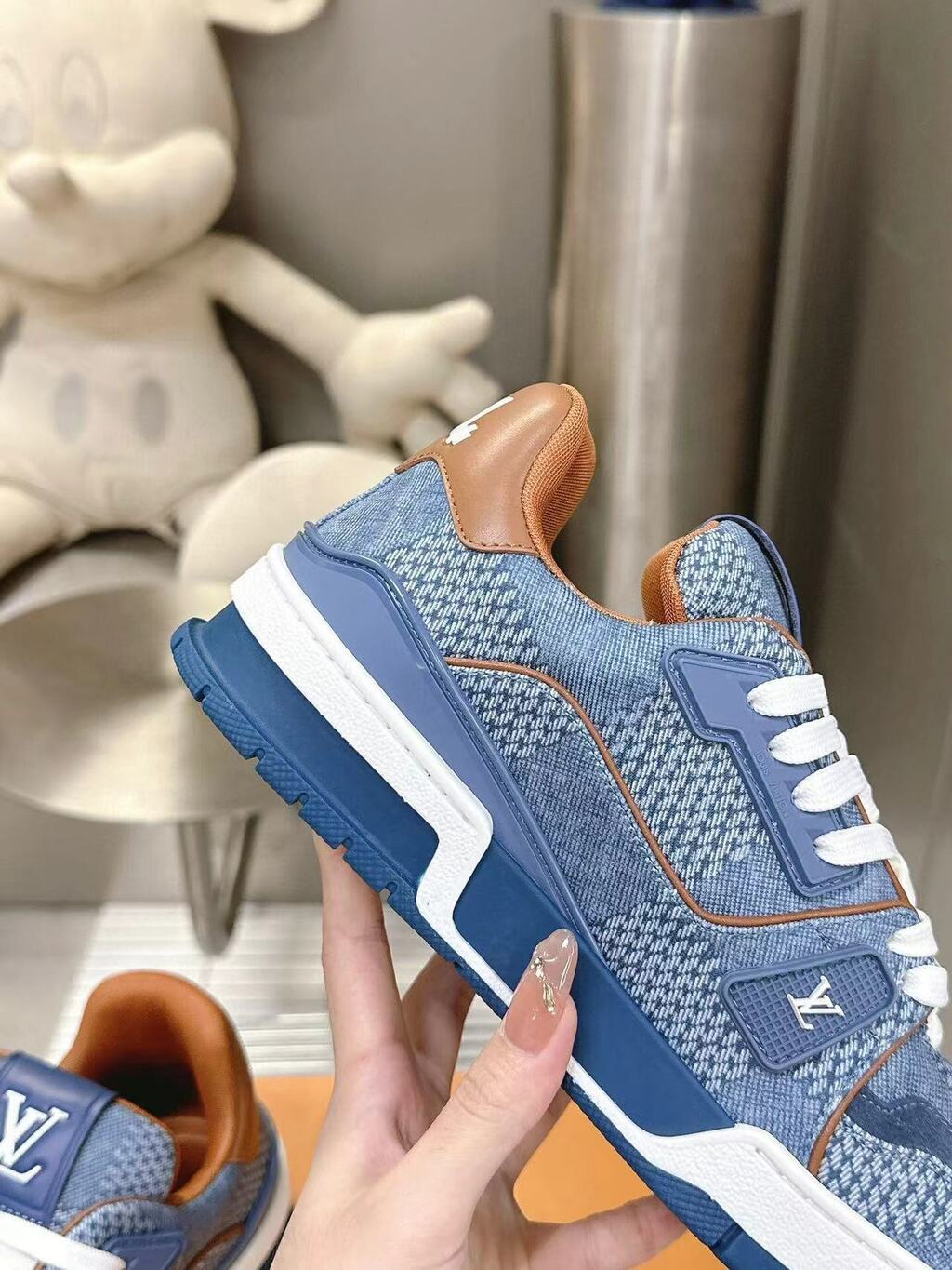 LV Trainer Blue Damier 3D Denim