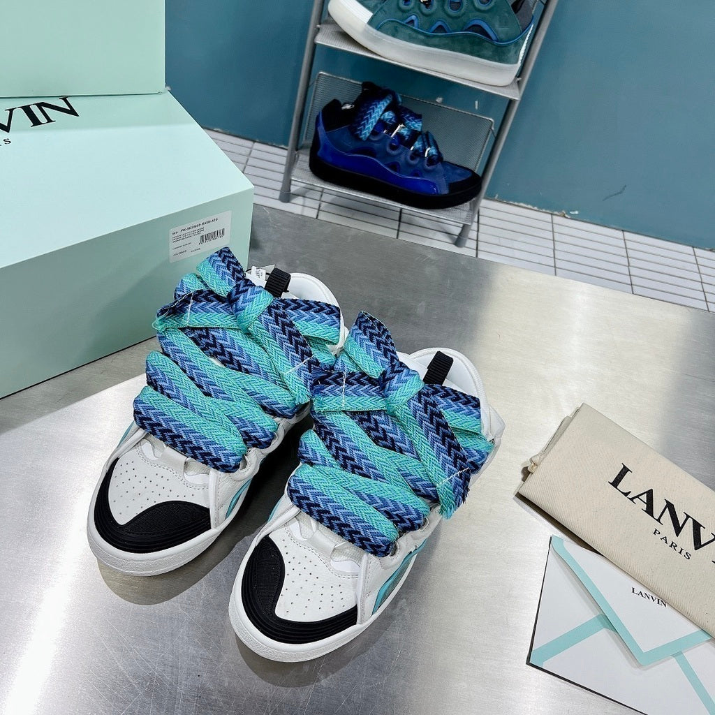 Lanvin Curb Sneaker White Blue