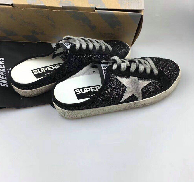 SLIP ON GOLDEN GOOSE GGDB SUPER STAR BLACK