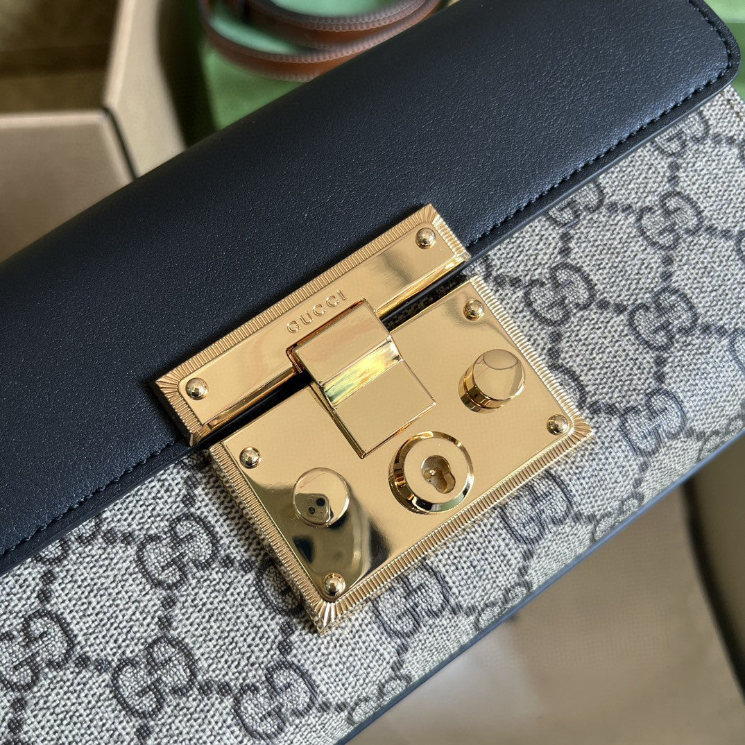 Gucci Padlock Shoulder GG Supreme Medium Beige/Black