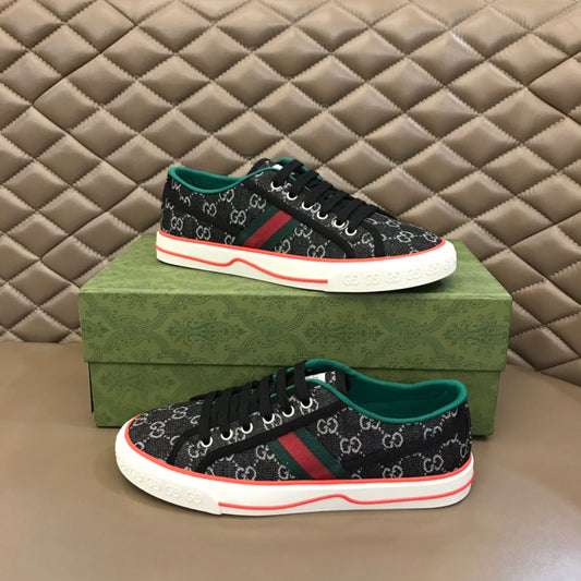 Gucci Tennis 1977 GG Logo Black Multi