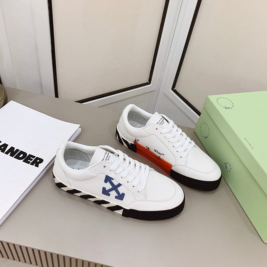 Off-White Vulcanized White Low Top Sneakers canvas