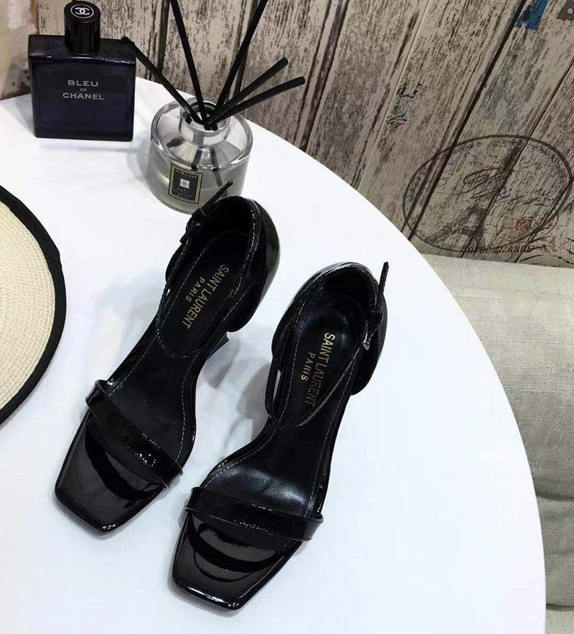 Saint Laurent Opyum Sandal Black and Black