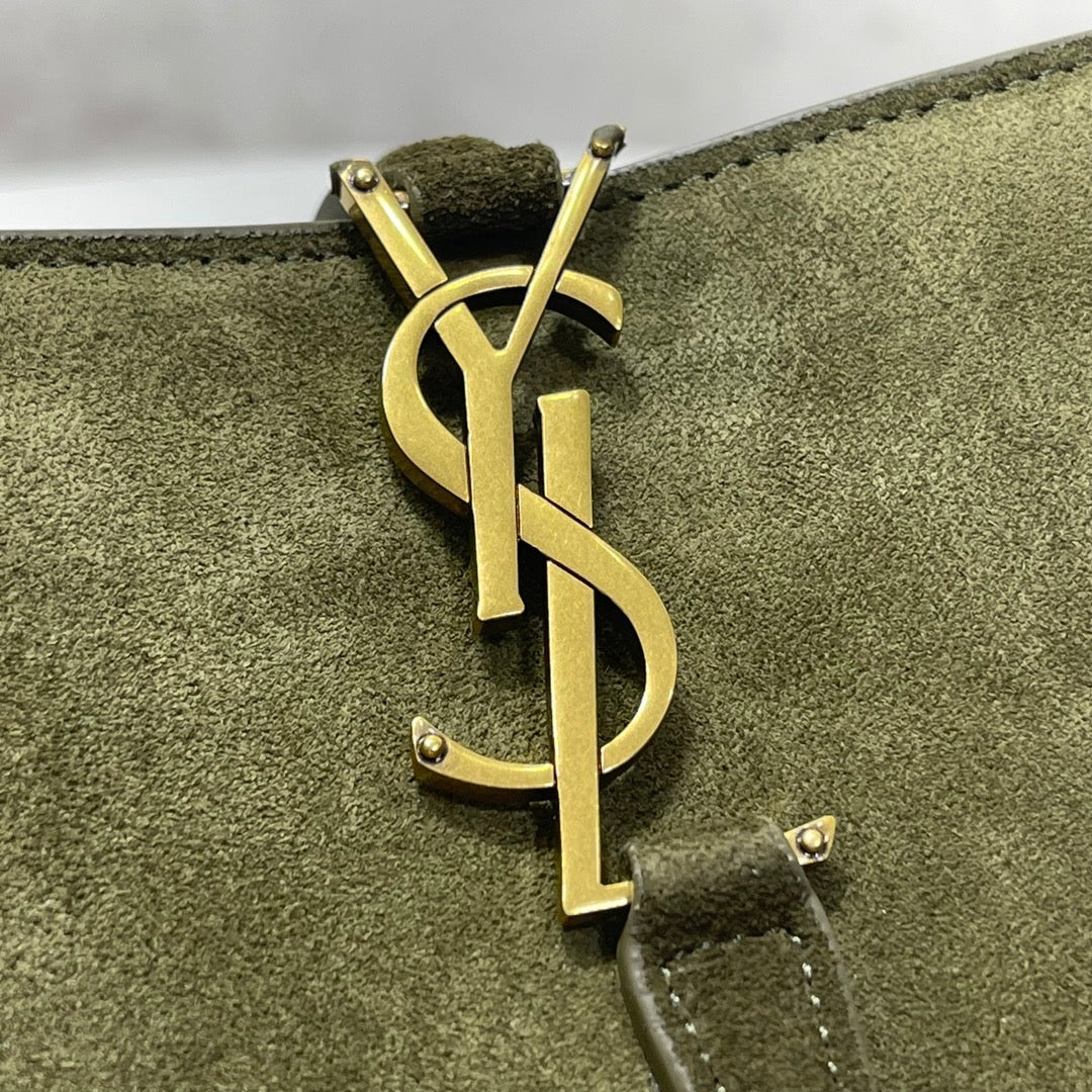 Bolsa Saint Laurent Le 37 Suede Green