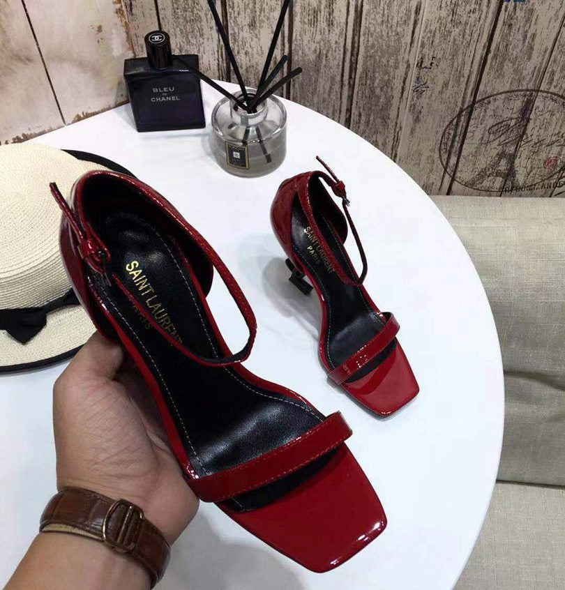 Saint Laurent Opyum Sandal Red