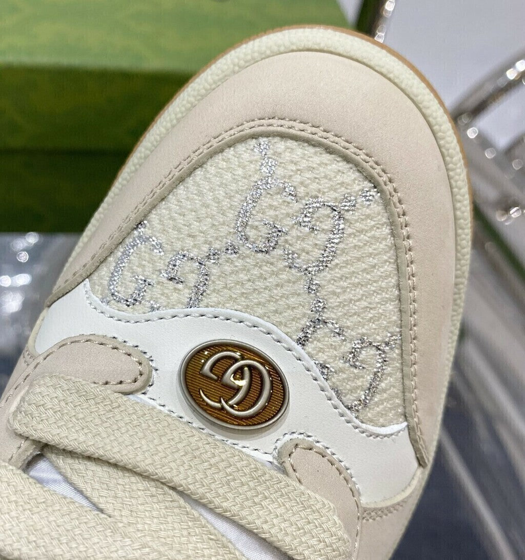 Gucci Screener Cream Leather