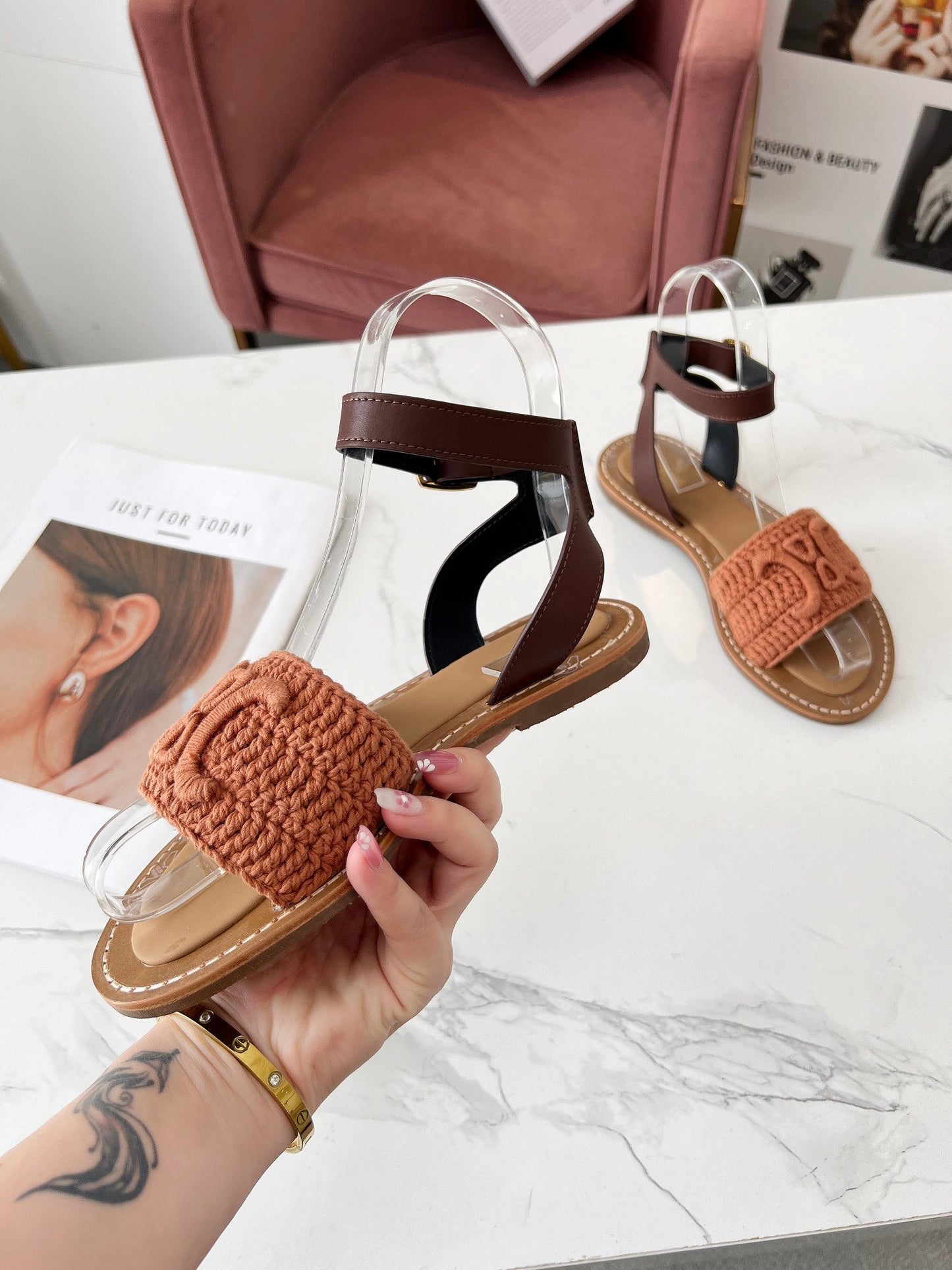 CELINE LYMPIA FLAT STRAP SANDAL