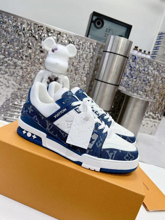 Trainer Monogram Denim White Blue