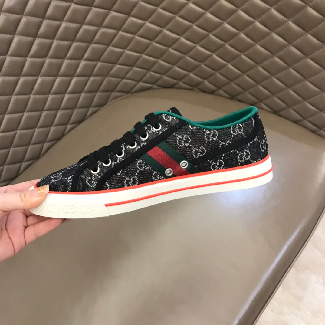 Gucci Tennis 1977 GG Logo Black Multi