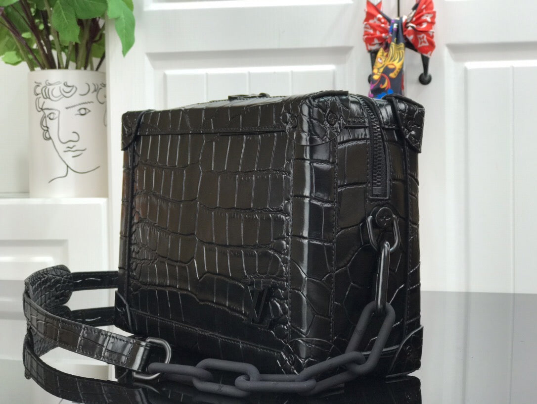 Lv Alligator Mini Soft Trunk Black