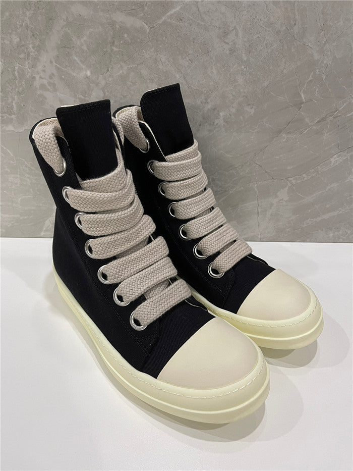 Rick Owens Jumbo Lace Padded Sneaks Black Milk