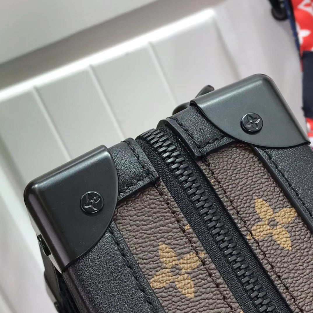 Lv Vertical Soft Trunk Monogram Black