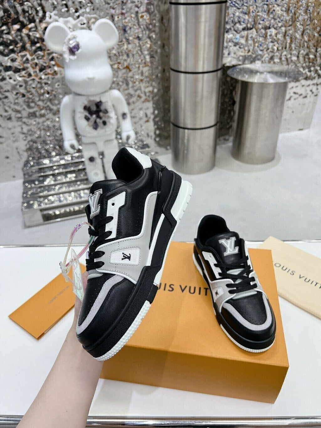 Trainer Black Grey White