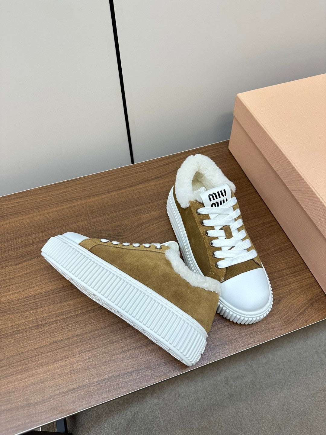 Miu Miu Sneakers in Suede Leather