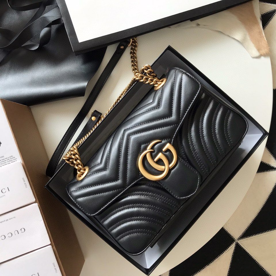 Gucci GG Marmont Small Matelasse Bag Black