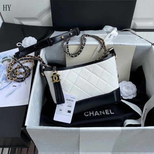 Chanel Gabrielle Hobo Bag Small Black/White