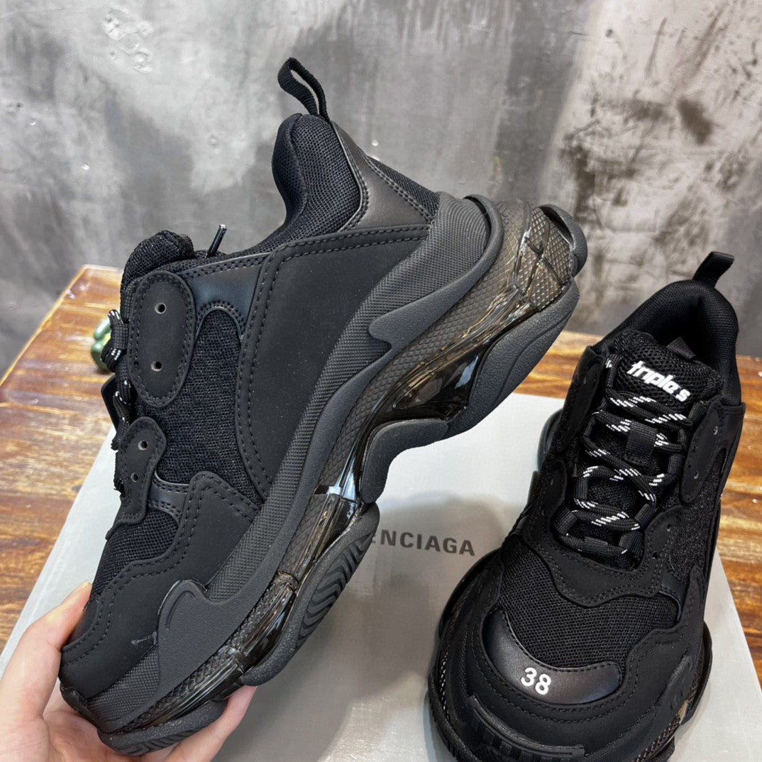 Balenciaga Triple S Black Sola transparente