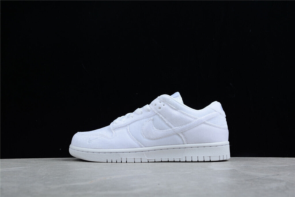 Nike Dunk Low Dover Street Market Triple White Velvet DH2686-100