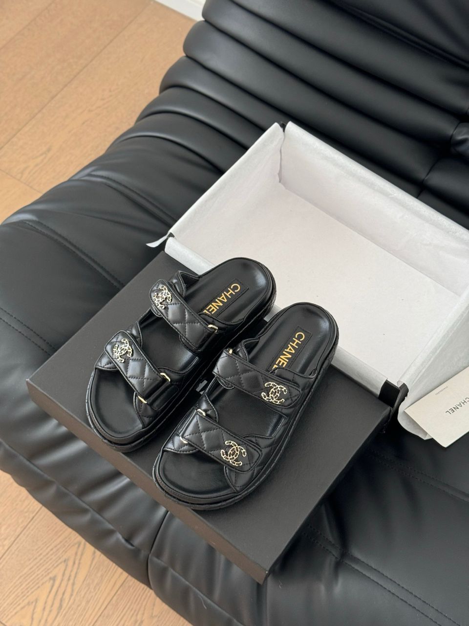 CHANEL Quilted Dad Sandal