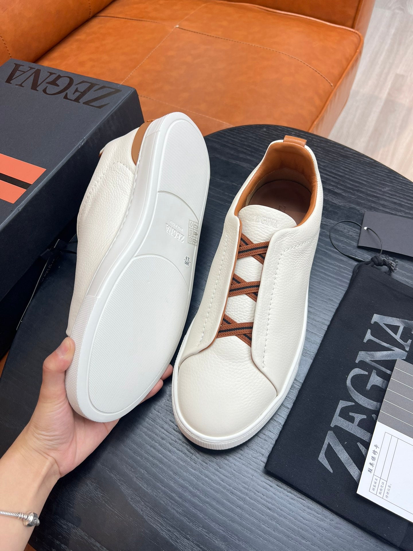 ZEGNA  Triple Stitch Sneakers