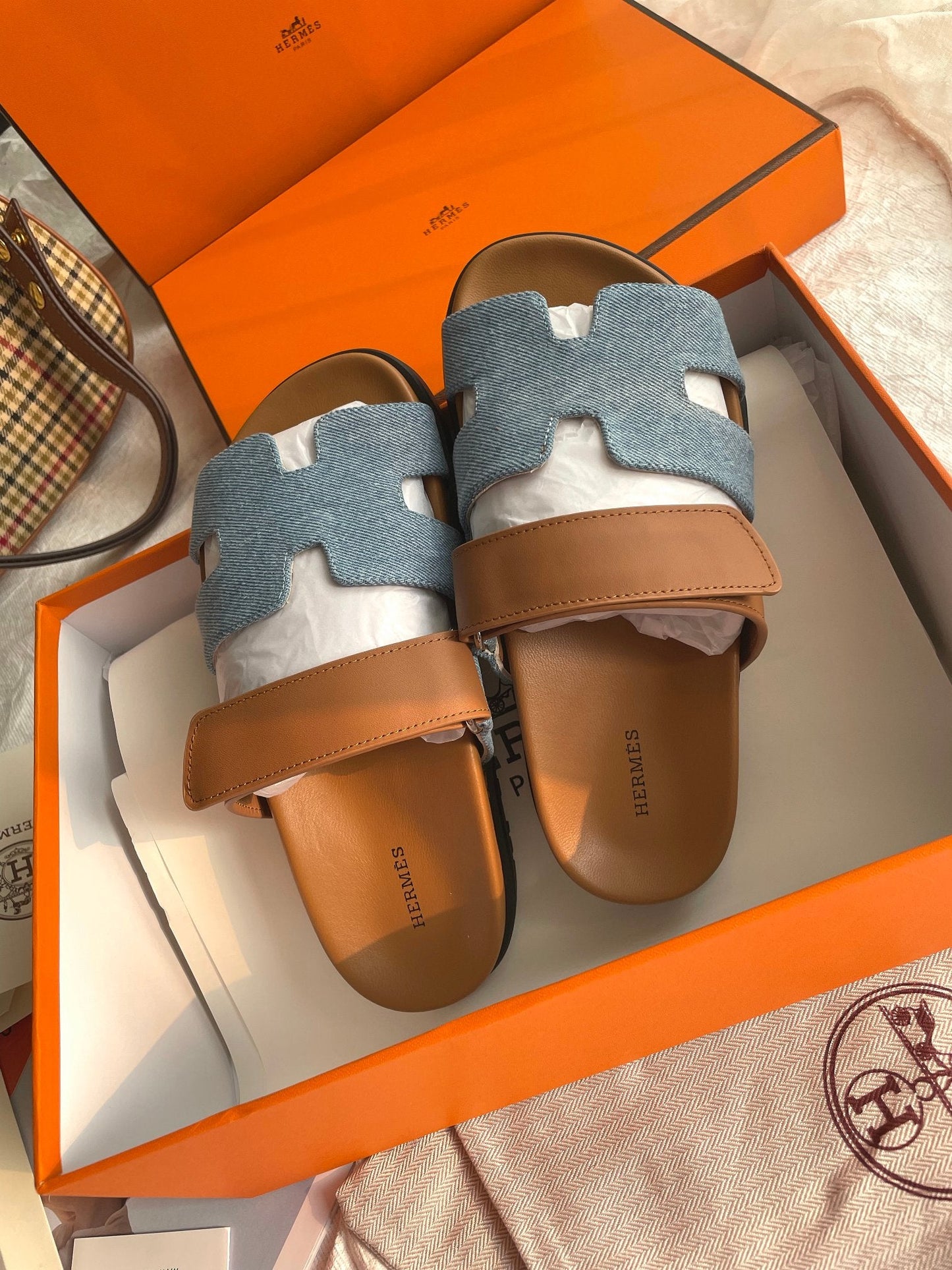 Hermes Chypre Sandal Denim