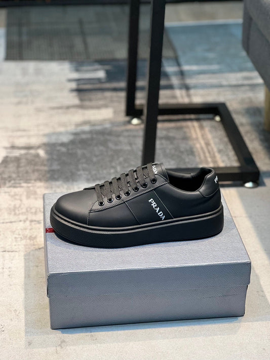 Prada Black Leather Sneaker