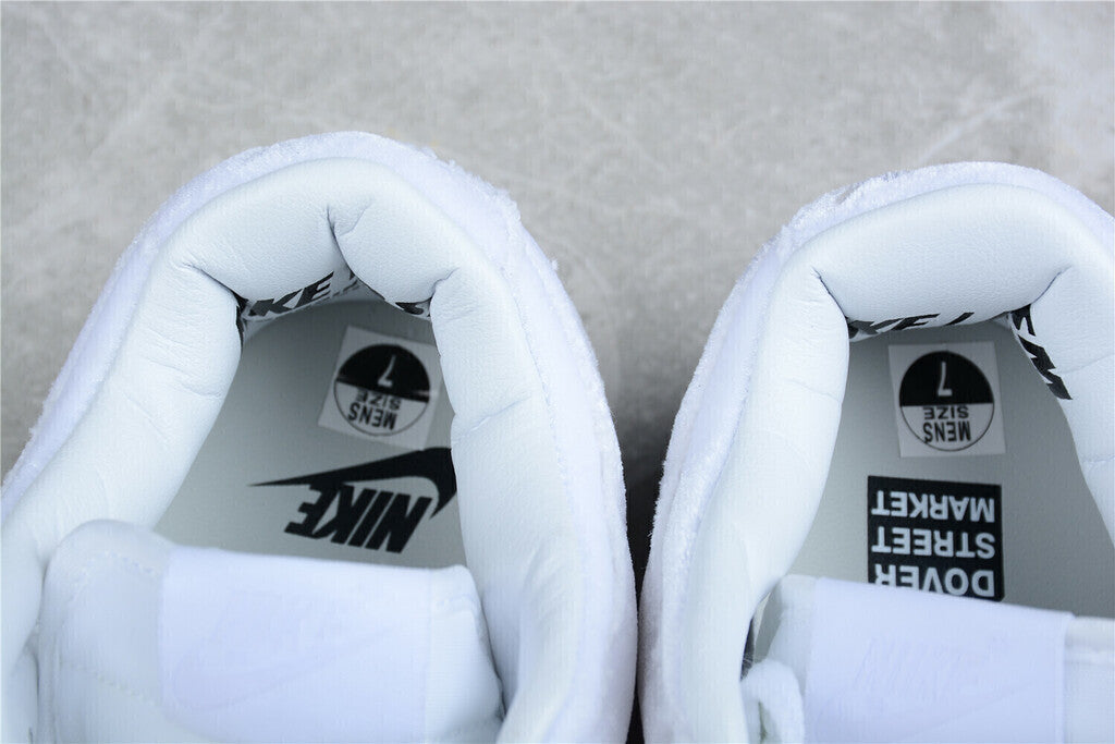 Nike Dunk Low Dover Street Market Triple White Velvet DH2686-100