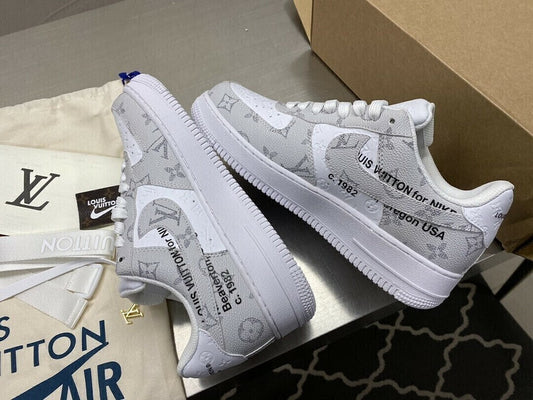 Nike Air Force 1 Low Louis Vuitton Branco Cinza