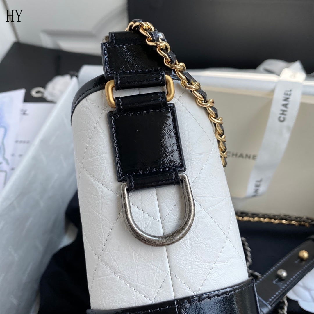 Chanel Gabrielle Hobo Bag Small Black/White